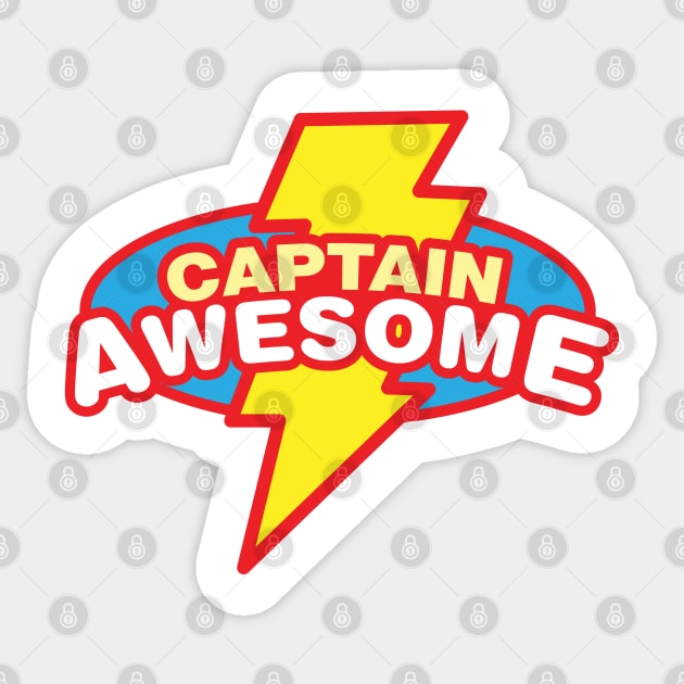 Captain Awesome Sticker by DetourShirts